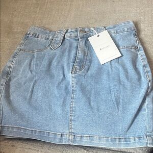 Light Blue Denim Skirt